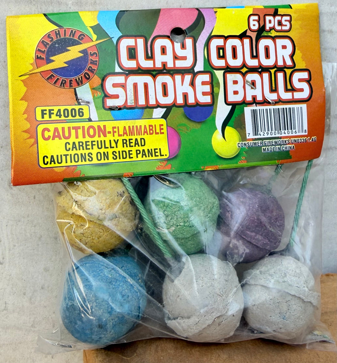 Clay color smoke balls